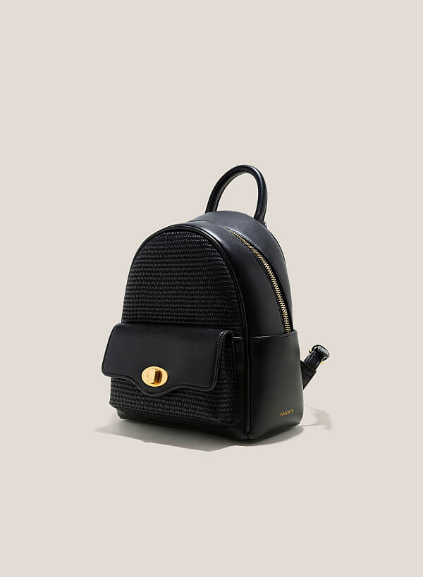 Side Box Sedge Backpack - BAK 0187 - Black - VASCARA