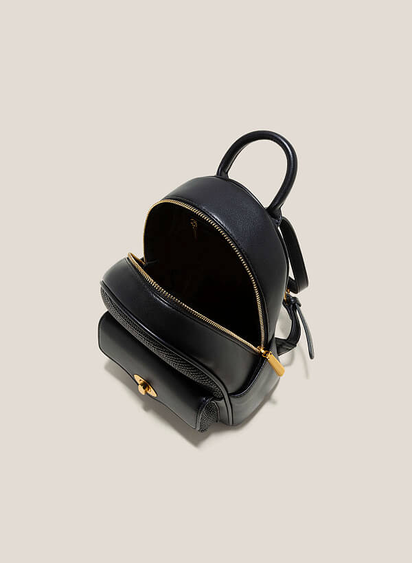 Side Box Sedge Backpack - BAK 0187 - Black - VASCARA