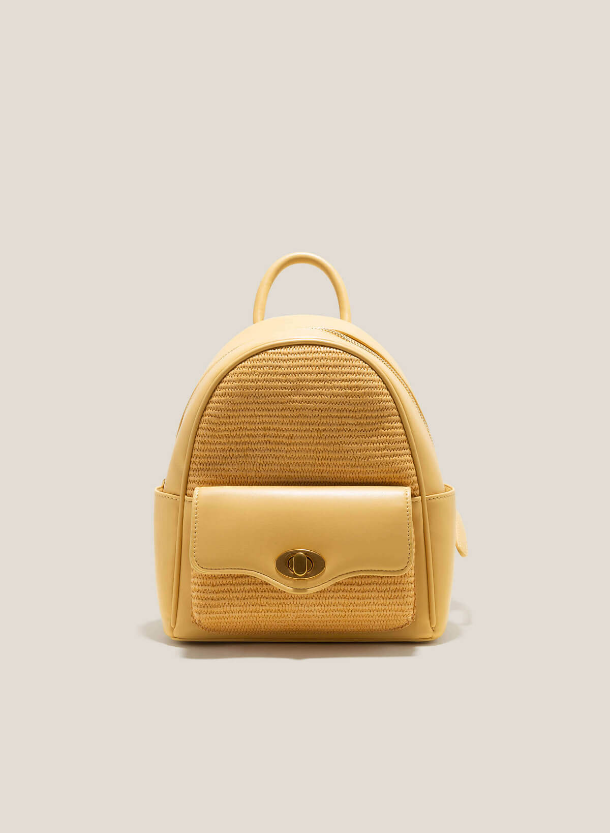 Side Box Sedge Backpack - BAK 0187 - Dark Yellow - vascara.com
