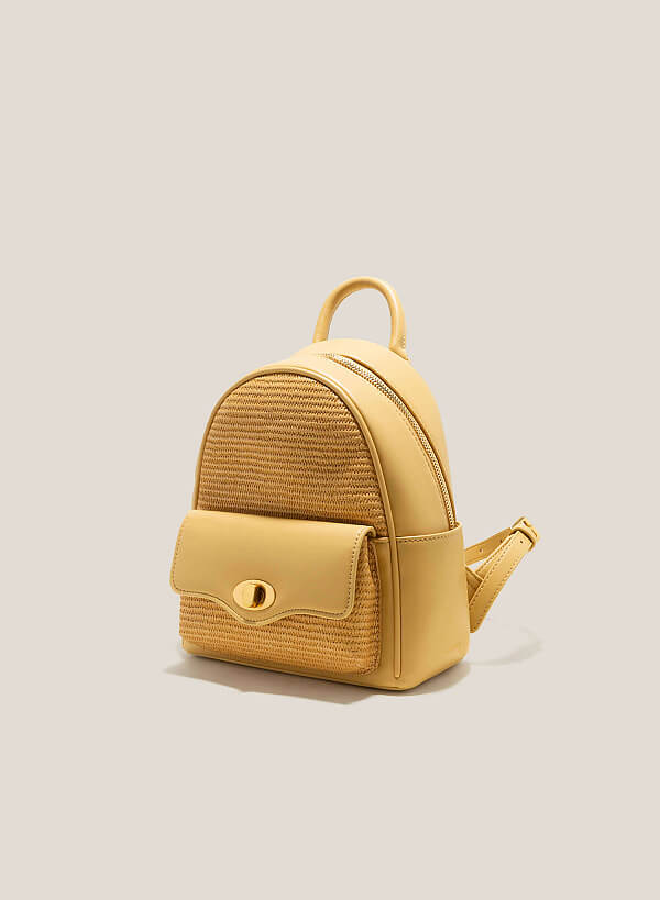 Side Box Sedge Backpack - BAK 0187 - Dark Yellow - VASCARA