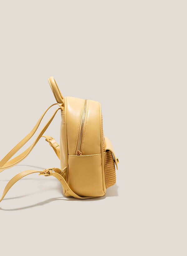 Side Box Sedge Backpack - BAK 0187 - Dark Yellow - VASCARA