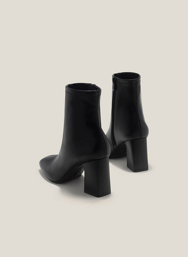 Ankle boots gót trụ - BOT 0930 - Màu đen - VASCARA