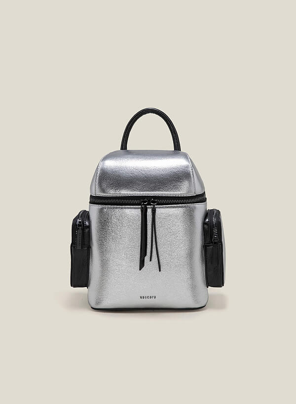 Balo túi hộp futuristic - BAC 0197 - Màu bạc