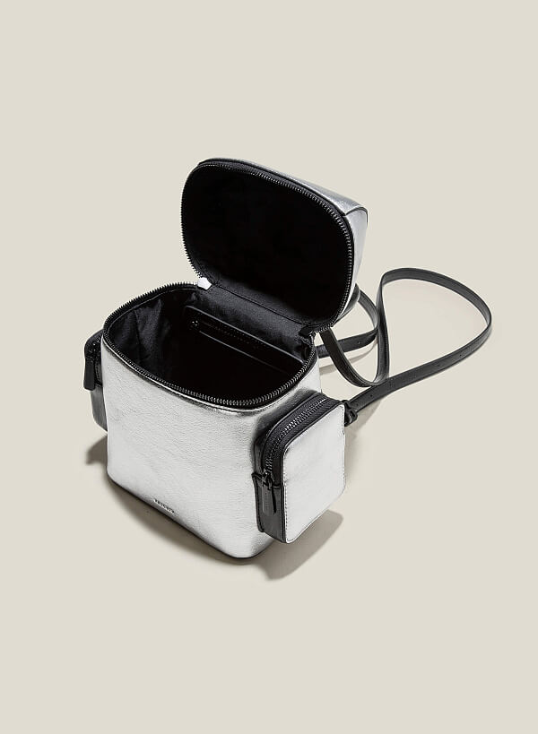Balo túi hộp futuristic - BAC 0197 - Màu bạc - VASCARA