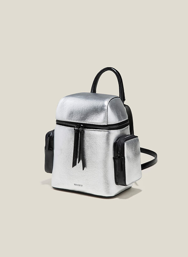 Balo túi hộp futuristic - BAC 0197 - Màu bạc - VASCARA