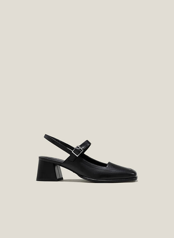 Giày slingback mary janes mũi vuông