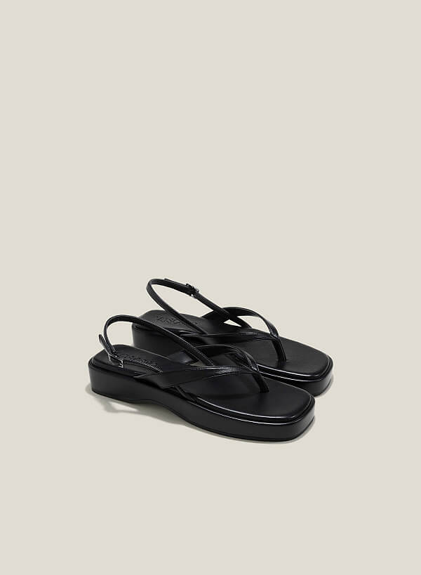 Giày sandal quai kẹp ngón - SDK 0338 - Màu đen - VASCARA