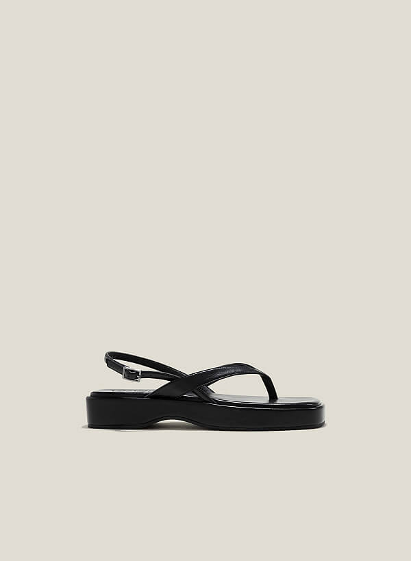 Giày sandal quai kẹp ngón - SDK 0338 - Màu đen - VASCARA