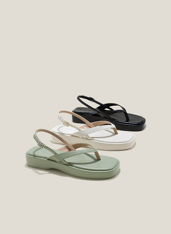 Giày sandal quai kẹp ngón - SDK 0338 - Màu đen - VASCARA