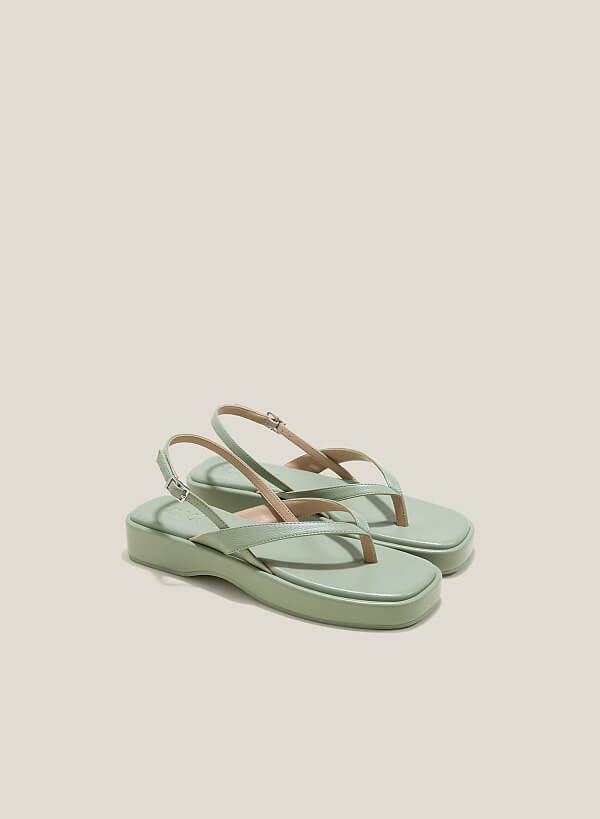 Giày sandal quai kẹp ngón - SDK 0338 - Màu xanh bạc hà - VASCARA