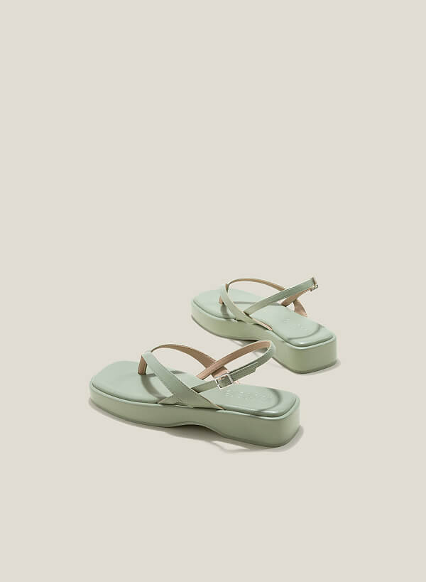 Giày sandal quai kẹp ngón - SDK 0338 - Màu xanh bạc hà - VASCARA