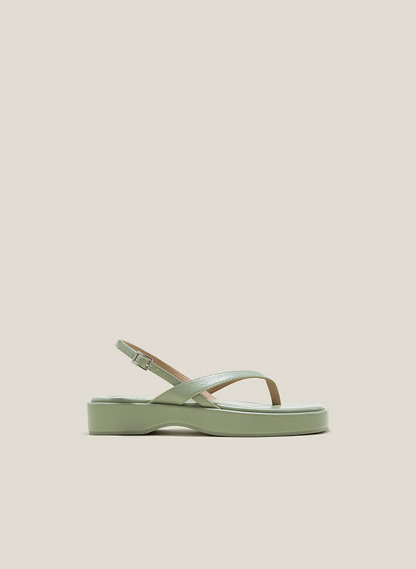 Giày sandal quai kẹp ngón - SDK 0338 - Màu xanh bạc hà - VASCARA