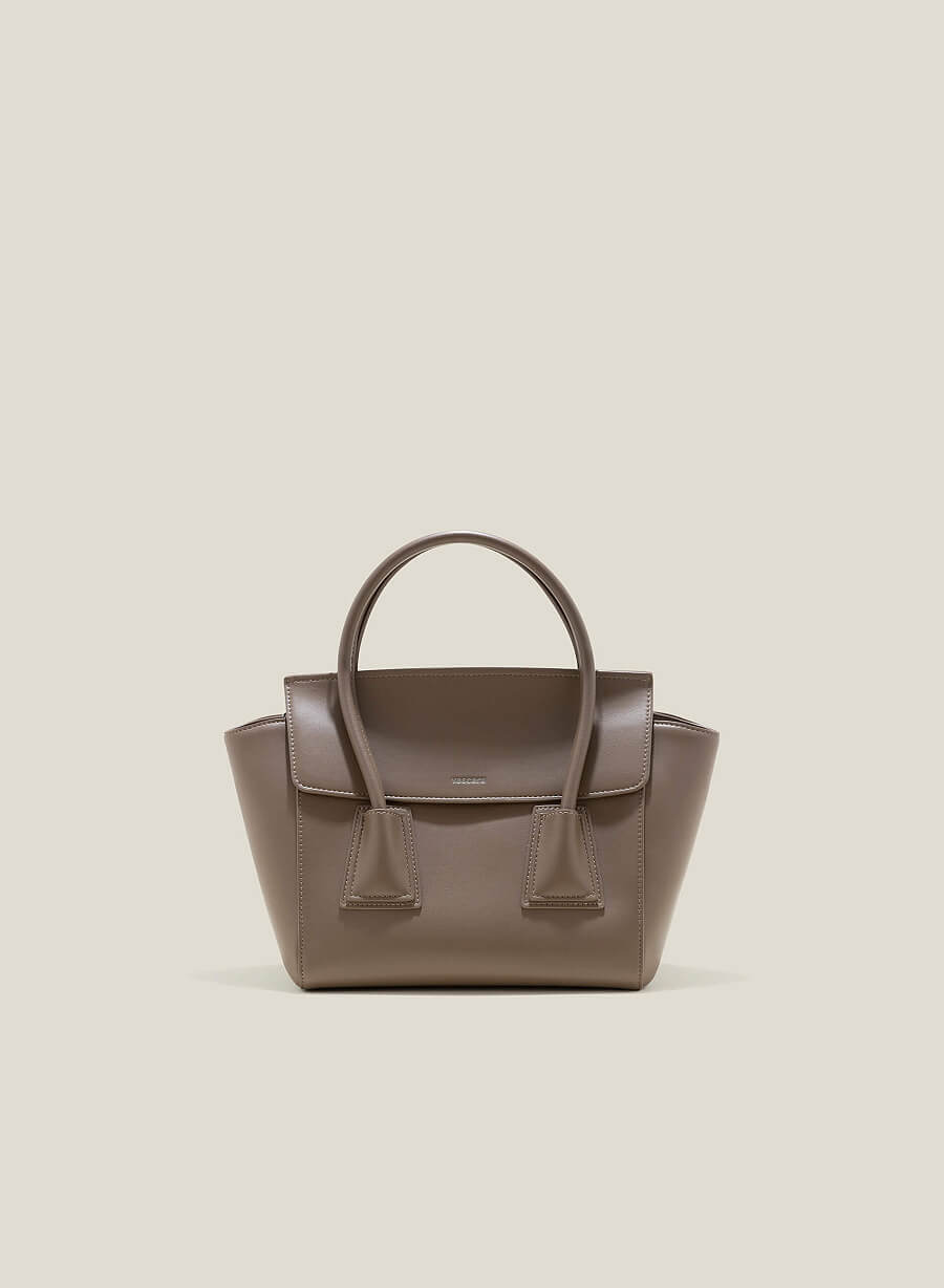 Túi xách tay elegant nhấn chân quai - SAT 0323 - Màu be đậm - vascara.com