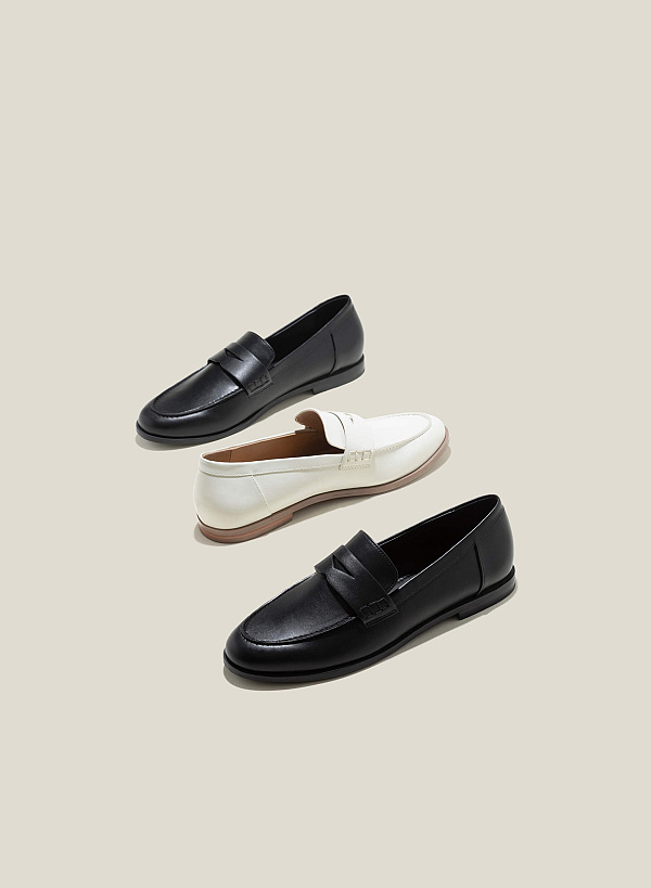 Giày penny loafer - MOI 0107 - Màu đen - VASCARA