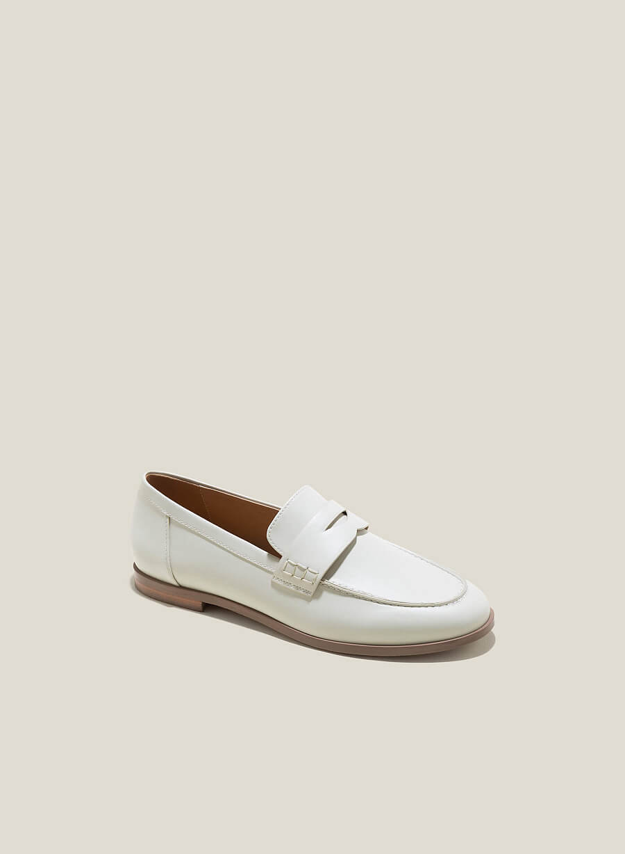 Giày penny loafer - MOI 0107 - Màu kem - vascara.com