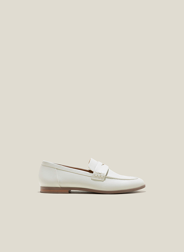 Giày penny loafer - MOI 0107 - Màu kem