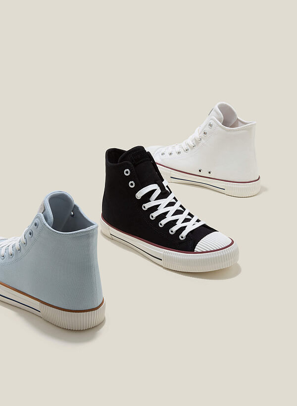 Giày sneaker cổ cao với đệm thoáng khi - SNK 0069 - Màu đen - VASCARA