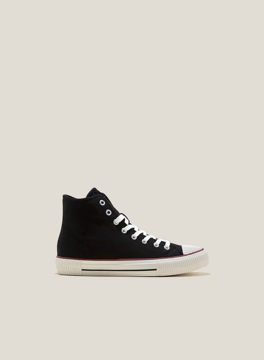 Giày sneaker cổ cao với đệm thoáng khi - SNK 0069 - Màu đen - VASCARA