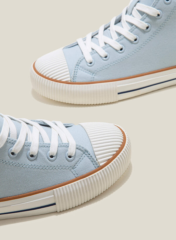 Giày sneaker cổ cao với đệm thoáng khi - SNK 0069 - Màu xanh da trời - VASCARA