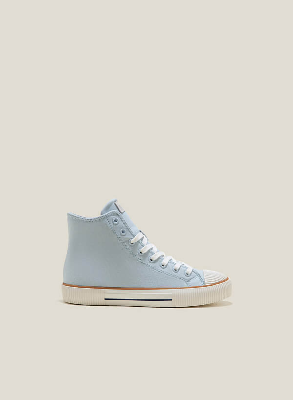 Giày sneaker cổ cao với đệm thoáng khi - SNK 0069 - Màu xanh da trời