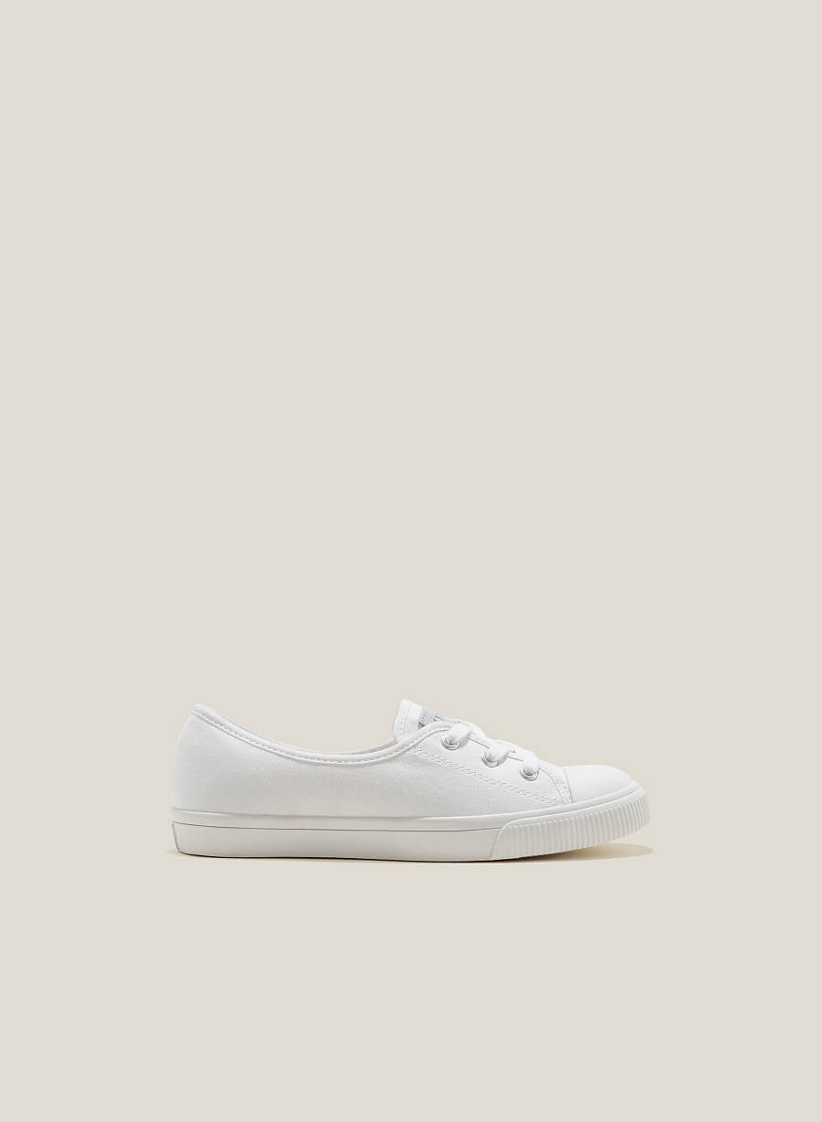 Giày sneaker ballet đan dây - SNK 0062 - Màu trắng - VASCARA