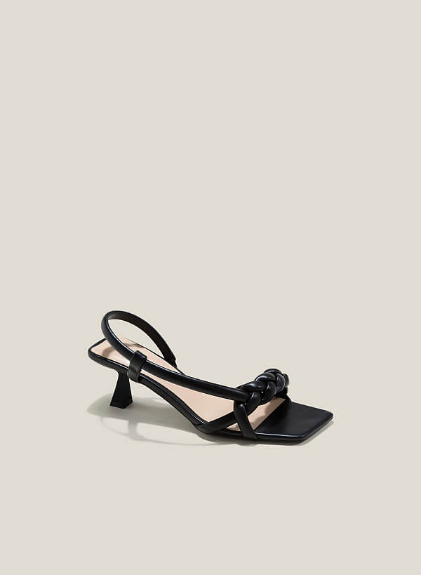 Sandal strappy quai phồng - SDN 0772 - Màu đen - VASCARA