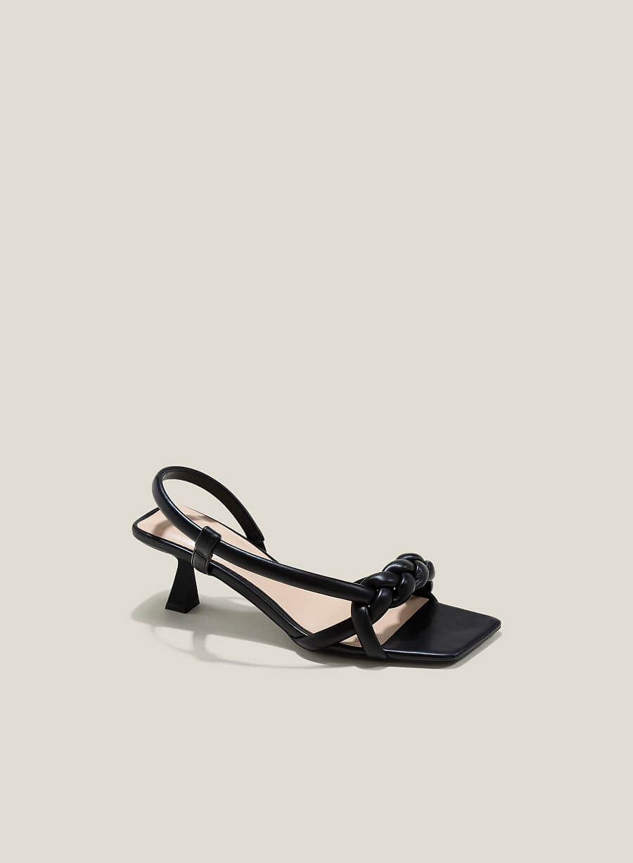 Sandal strappy quai phồng - SDN 0772 - Màu đen - vascara.com