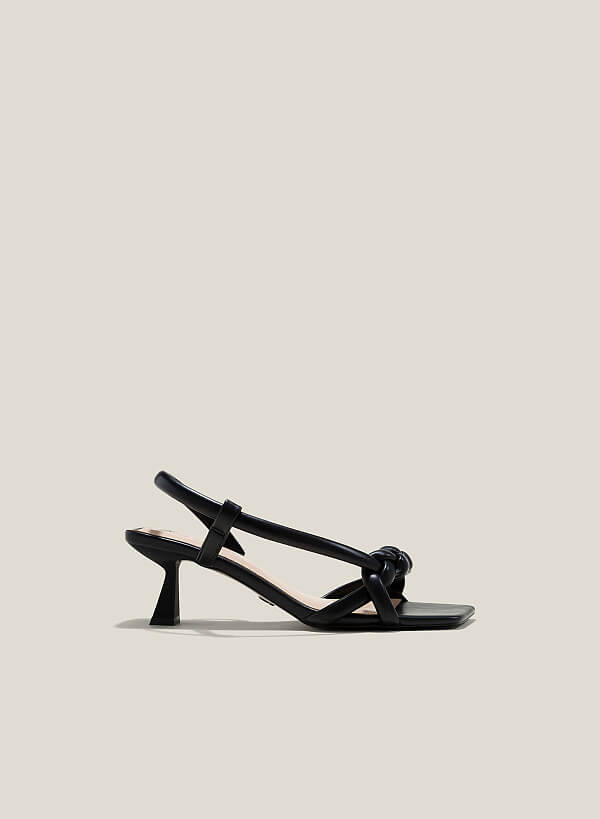 Sandal strappy quai phồng - SDN 0772 - Màu đen
