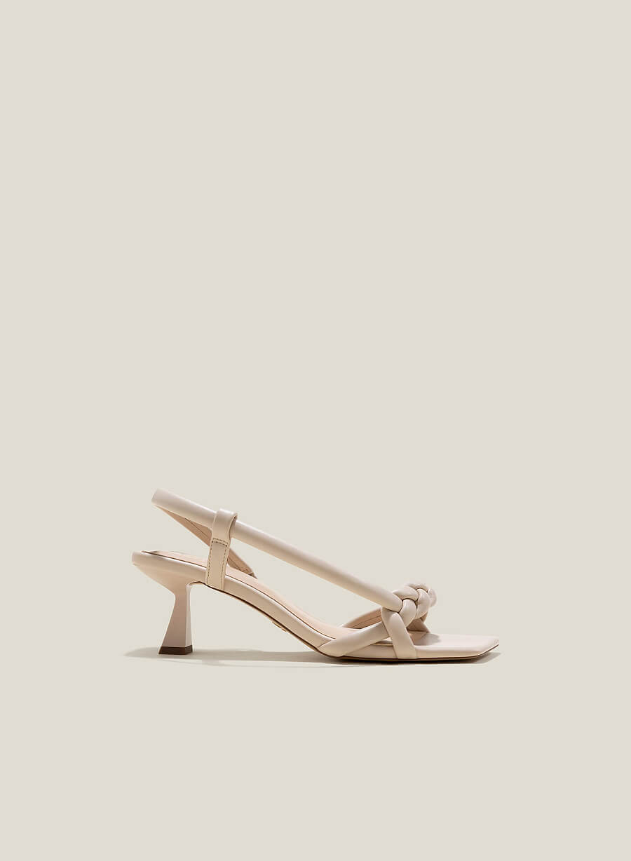 Sandal strappy quai phồng - SDN 0772 - Màu kem - VASCARA
