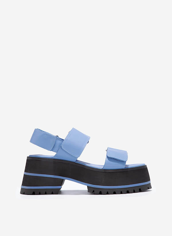 Giày sandal đế bánh mì HULK SANDAL PLATFORM - SDL 0001 - Màu xanh dương