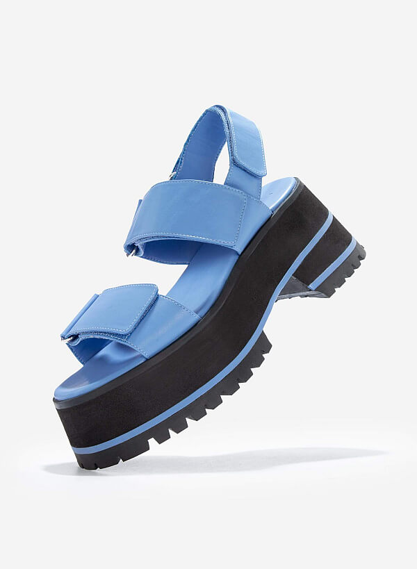 Giày sandal đế bánh mì HULK SANDAL PLATFORM - SDL 0001 - Màu xanh dương - VASCARA