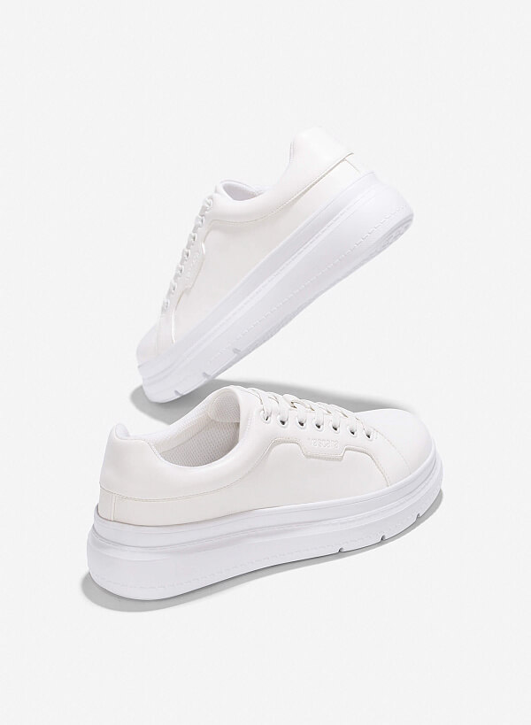 Giày sneaker đế chunky dáng classic - SNK 0072 - Màu trắng - VASCARA