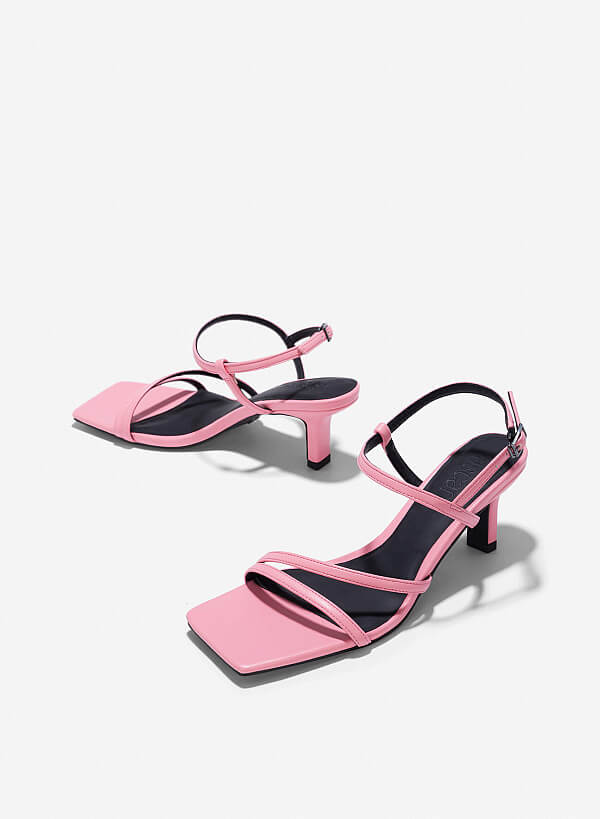 Giày strappy sandals - SDN 0788 - Màu hồng - VASCARA