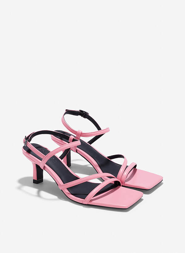 Giày strappy sandals - SDN 0788 - Màu hồng - VASCARA