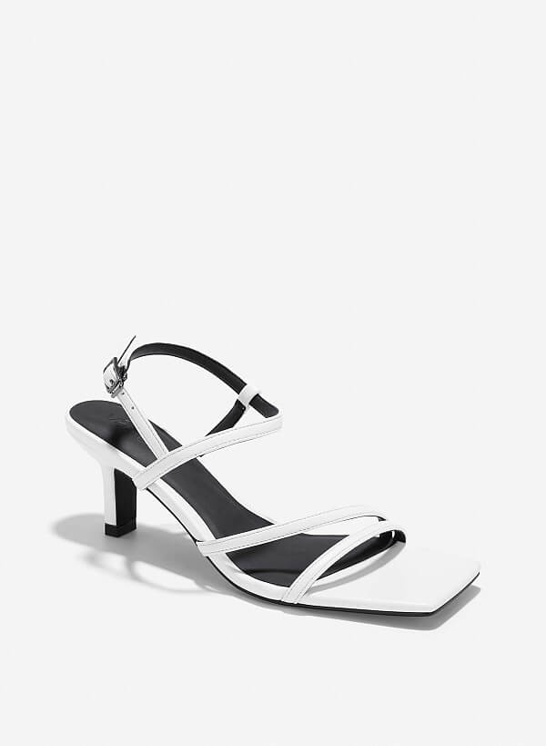 Giày strappy sandals - SDN 0788 - Màu trắng - VASCARA