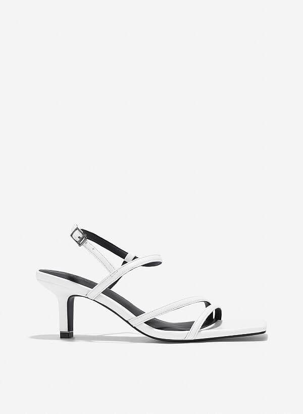 Giày strappy sandals - SDN 0788 - Màu trắng - VASCARA