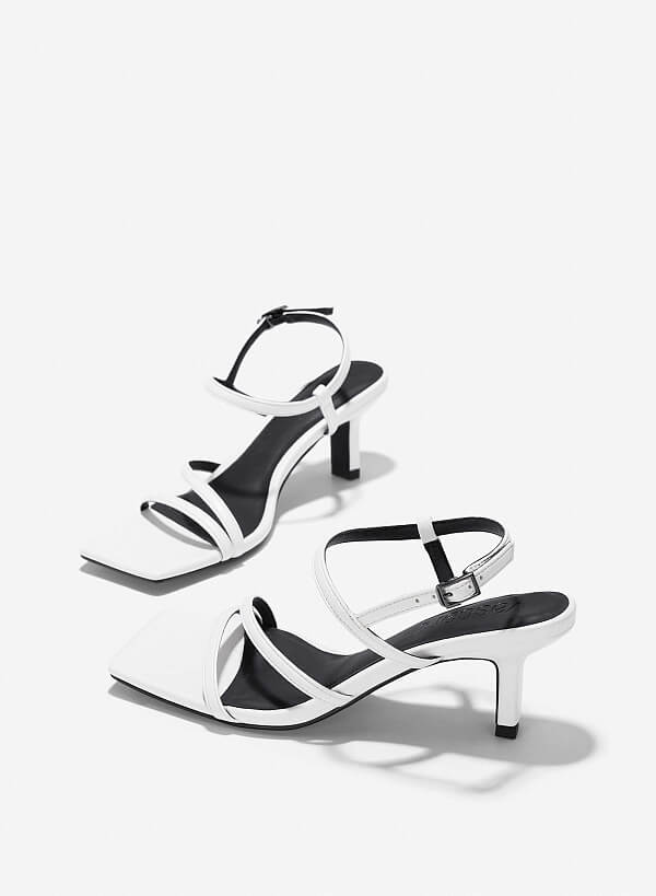 Giày strappy sandals - SDN 0788 - Màu trắng - VASCARA