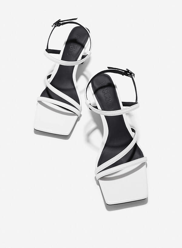 Giày strappy sandals - SDN 0788 - Màu trắng - VASCARA