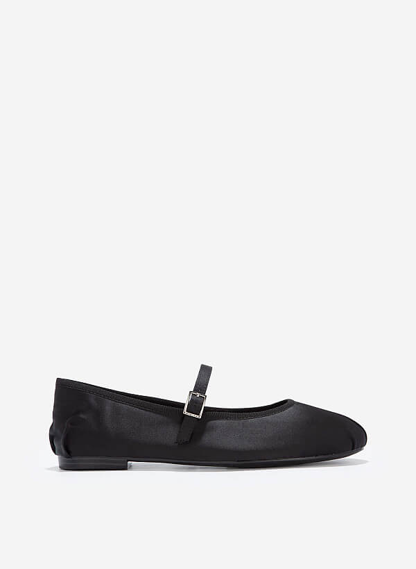 Giày búp bê vải FIORE BALLERINA - BAL 0001 - Màu đen