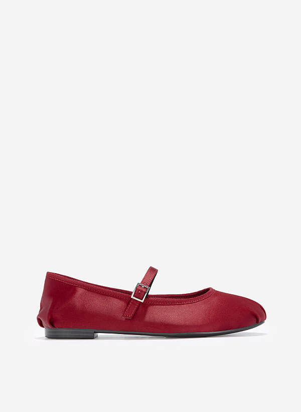 Giày búp bê vải FIORE BALLERINA - BAL 0001 - Màu đỏ