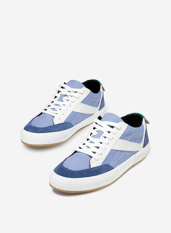 Giày thể thao lưu hóa V SNEAKER - SNK 0001 - Màu xanh dương - VASCARA