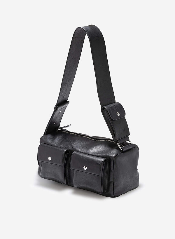 Túi hộp đeo vai TIN SHOULDER BAG - TMB 0005 - Màu đen - VASCARA