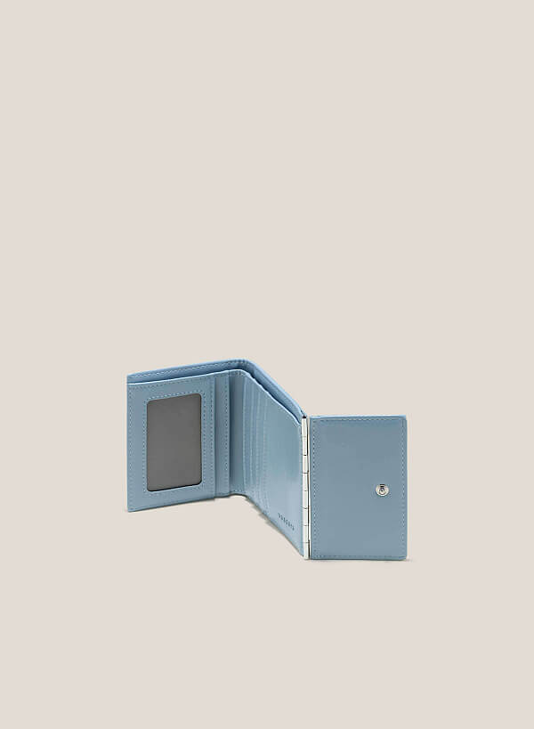 Mini Metal Flap Wallet - WLL 0275 - Light Blue - VASCARA