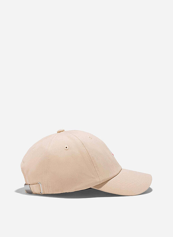 Winter Bunny Patterned Khaki Cotton Cap - CAP 0001 - Beige - VASCARA