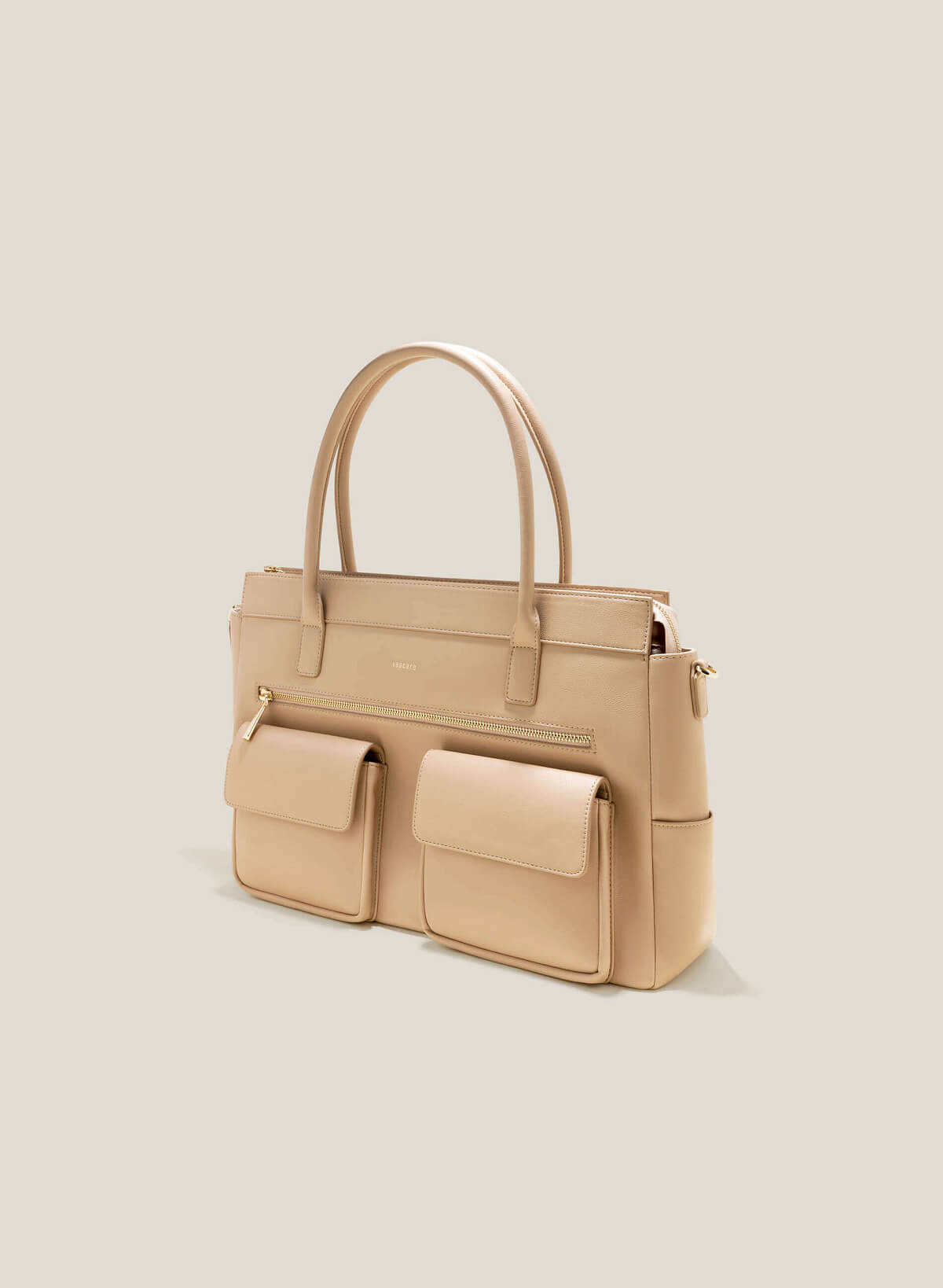 Classic Oversized Pocket Tote Bag - TTE 0144 - Beige - vascara.com
