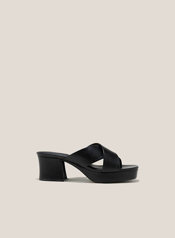 Platform Mules - MUL 0205 - Black