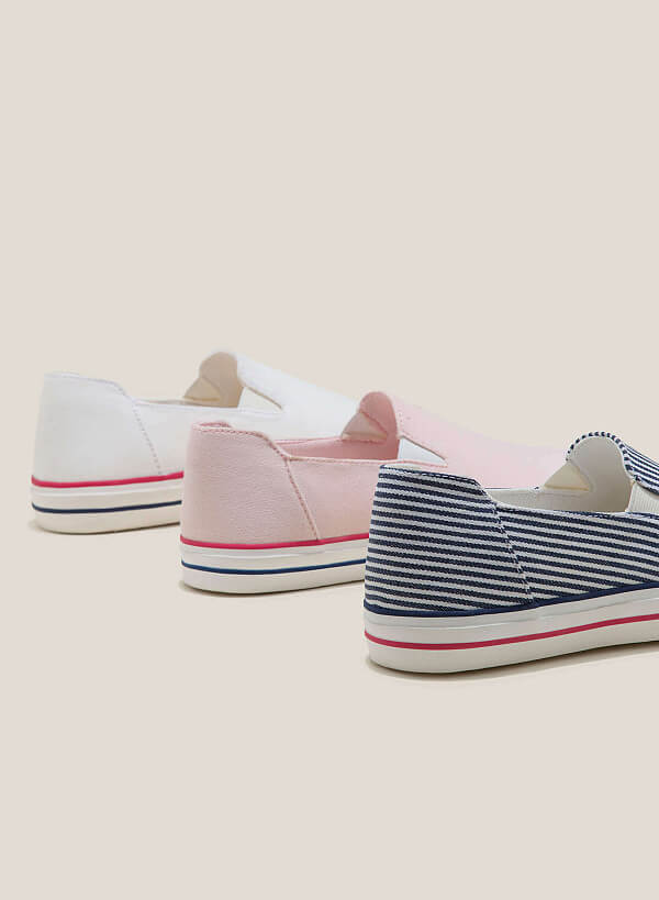 Canvas Sneakers - SNE 0065 - White - VASCARA