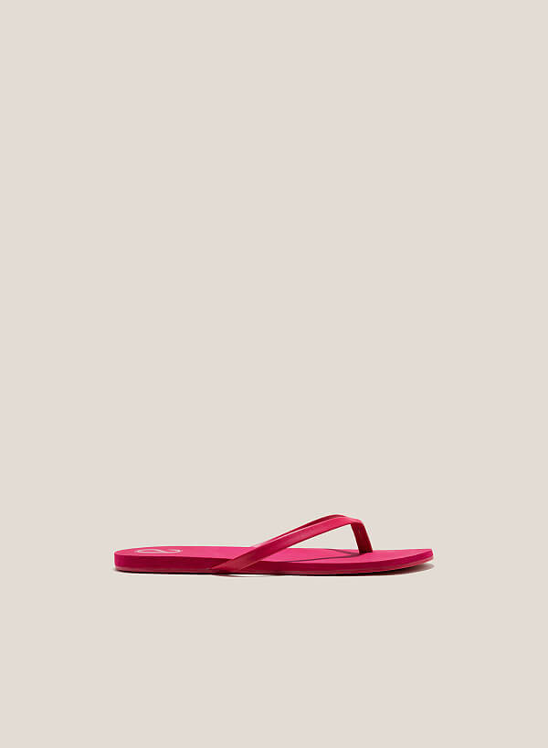 Festive Colored Flip Flops - FLI 0196 - Dark Pink