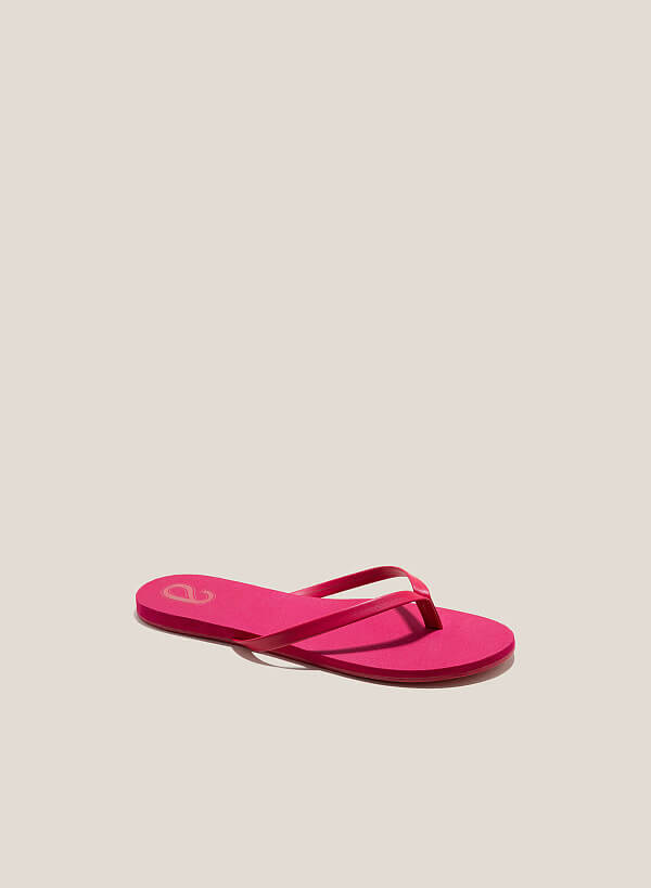 Festive Colored Flip Flops - FLI 0196 - Dark Pink - VASCARA