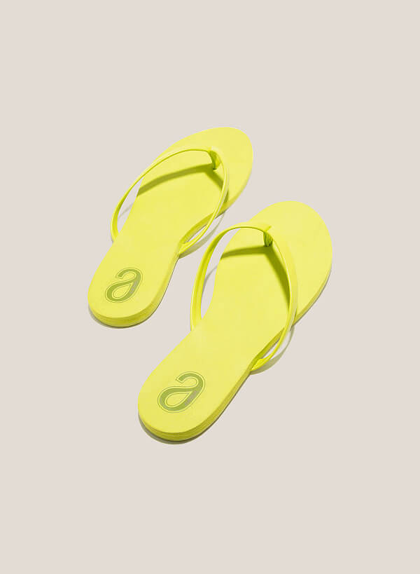Festive Colored Flip Flops - FLI 0196 - Light Green - VASCARA